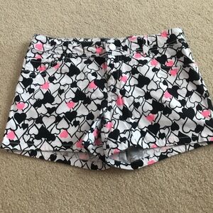NWOT Total Girl Heart Print Girls Shorts Size 14